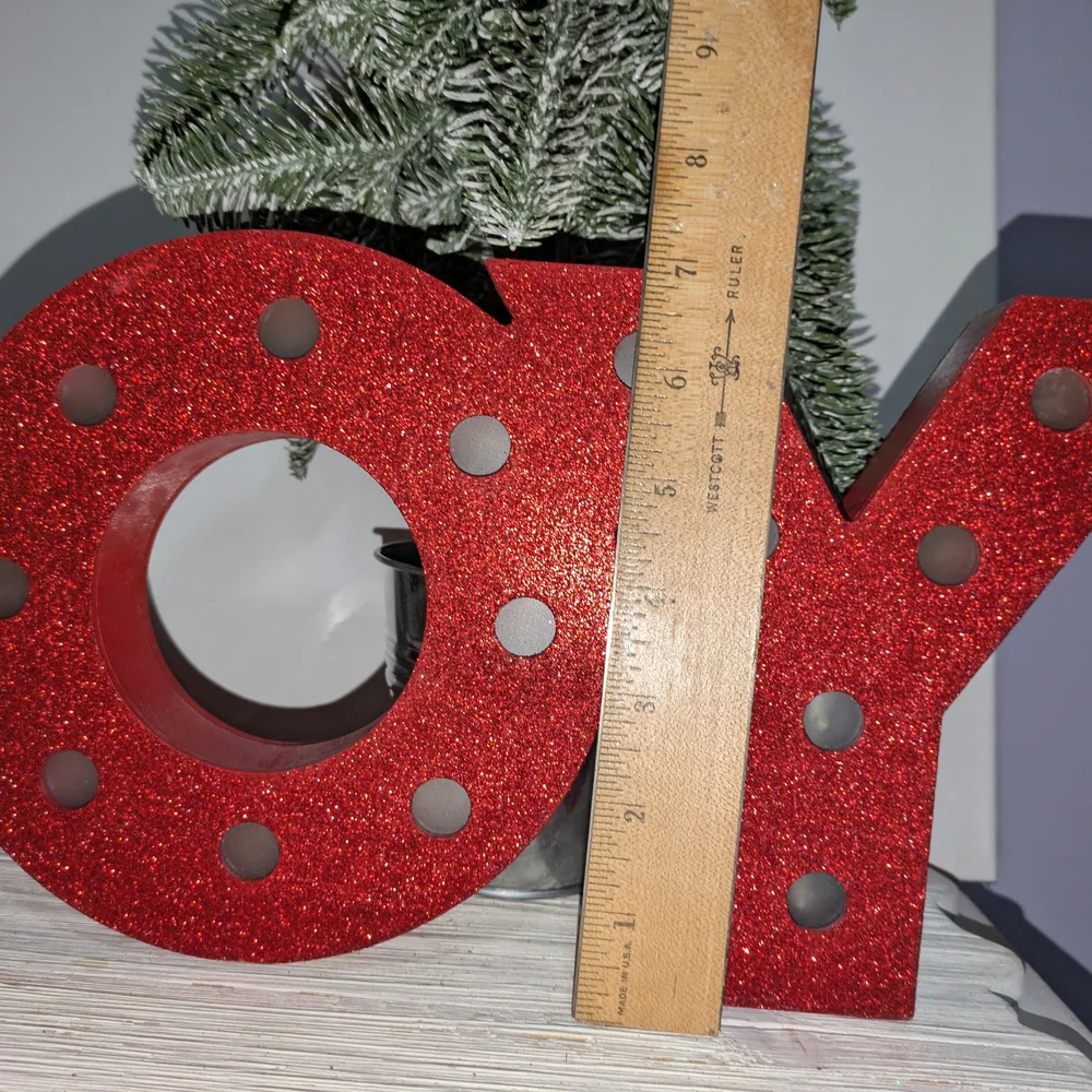 Target Red Glitter Light Up Joy Holiday Sign